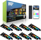 Kaqur 8 Pack 7 Inch 5W RGBCW Retaining Wall Lights, App & Remote Control by KAEKAQUR