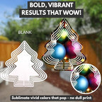 echomerx 5-Pack Sublimation Wind Spinner Blanks 8" – Metal Hanging Windspinners for Sublimation, Indoor Outdoor Yard Décor Sculpture, Includes Hooks, Christmas Tree – Sublimate at 385°F - Image 5