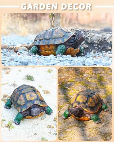 Turtle Statue,Resin Garden Sculpture Indoor/Outdoor Yard Lawn Ornament,Home Decor (Extra Large) - Image 4