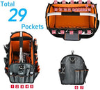 16-Inch Open-Top Tool Tote, 29-Pocket Pro Bag for All Trades - Image 5