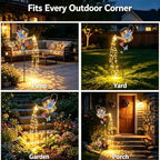 Large Solar Watering Can Lights with Dragonfly Outdoor Garden Decor Gifts - Image 3