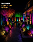 RGBW Low Voltage Landscape Lights, 10W Color Changing LED Well Lights with 40 Connectors, IP68 Waterproof Outdoor In-Ground Lights for Pathway Garden Yard Tree, 12V-24V (10 Pack) - Image 7