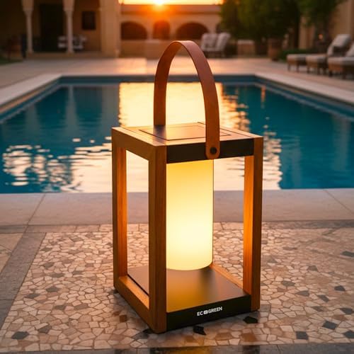 EcoGreen Solar Lanterns Outdoor Waterproof, Solar Lights for Yard (Small) by Home
