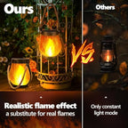 Kaliqo Solar Flame Lights Outdoor, Dancing Flame Lights, Waterproof Solar Charging Hanging Lantern, USB & Solar Powered Waterproof Garden Torch for Yard Patio, Garden Path, Camping Decor - Image 2
