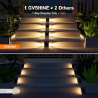 12-Pack Solar Step Lights, Waterproof, Warm White Dual-Sided Glow - Image 4