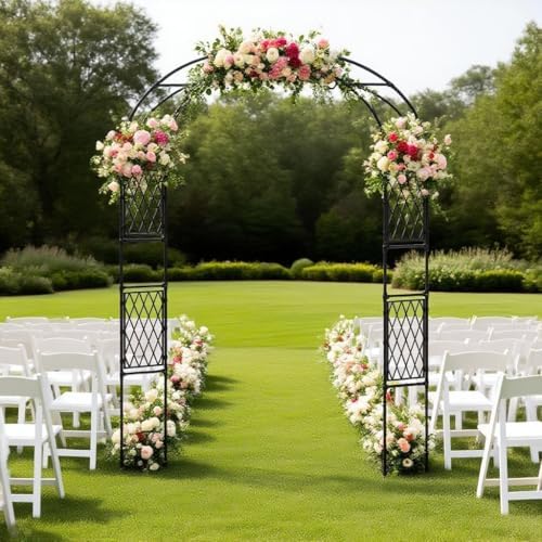 Garvee 7.2 x 4 ft Metal Garden Arch Trellis for Climbing Plants - Image 4