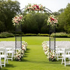 Garvee 7.2 x 4 ft Metal Garden Arch Trellis for Climbing Plants - Image 4