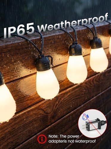 woohaha Smart Outdoor String Lights 45FT(37+8 Color Changing Patio Lights - Image 6