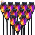 Orange & Purple Flickering Flame Halloween Solar Lights for Halloween Decor by IkeeRuic
