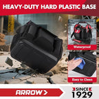 ARROW 12" Tool Tote with Waterproof Hard Base, Electrician Tool Bag - Image 4