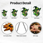 Leafy Witch Acrylic Suncatcher - Image 2