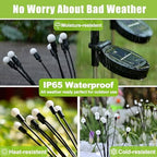 Flumy Solar Garden Lights Outdoor - 8 Pack 64 LED Firefly Lights Waterproof, Garden Decorations for Yard Patio Pathway Lawn Outside, Unique Gifts for Grandma Women, Solar Decor Warm White - Image 3