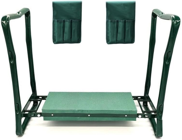 2-in-1 Garden Kneeler & Seat, Folding Seat w/EVA Foam Kneeling Pad & Removable Tools Pouch, 2 Big Tool Pouches Included by Unknown