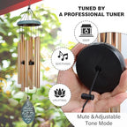 ASTARIN Deep Tone Memorial Wind Chimes Personalized, Sorry for You Loss Bereavement Gifts, Outside Condolence Wind Chime for Loss of Mother Father, 35" Three Colors, Produced in Texas - Image 4