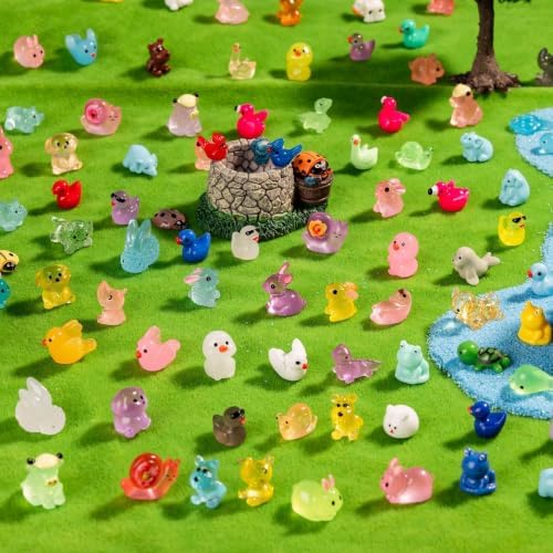 300pcs Mini Resin Animals Many Styles Variety Tiny Animals Figures Miniature Little Small Animal Figurines Bulk for Micro Fairy Garden Landscape Accessories Hide Crafts Decor Aquarium - Image 2