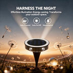 2 Pcs Waterproof Outdoor Solar Powered Ground Disk Lamps, White Lighting In-Ground Landscape Lights, Auto On/Off for Pathway, Yard, Patio, Lawn Decor, 5.12 X 4.33 in - Image 4
