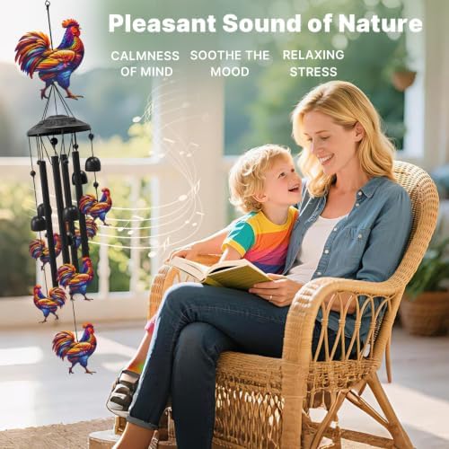 Chicken Wind Chimes for Outside,Metal Chimes,Chicken Gifts for Women - Image 4