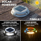 SIEDiNLAR Solar Driveway Lights Outdoor, 16 LEDs with 9 Modes RGB (16 Pack) - Image 3