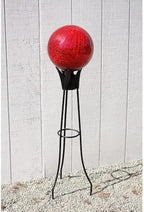 10-in Gazing Globe Decorative Gazing Globe Ball Glass Mirror Polished Hollow Reflective Garden Sphere for Home Garden Lawn Outdoor and Yard, Red - Image 4
