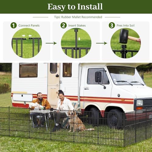 No Dig Garden Fence Outdoor for Yard, 32in (H) x 11.8ft(L) - Image 6