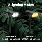 TECHKO Outdoor Solar Spotlight w/Wall-Mount & Ground-Stake (2-Pack) - Image 4