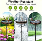 Antique Copper Bird Bath for Outside with Sturdy 5-Prong Base and Detachable Bowl, Perfect for Yard Lawn Garden Patio Backyard - Image 5