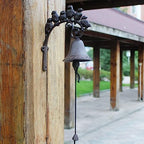 Heavy Duty Cast Iron Wall Bell - Decorative Retro Style Lovely Birds Hand Bell - Manually Shaking Wall Hanging Doorbell - Indoor Outdoor Wall Mounted Dinner Bell - Garden Home Wall Decoration - Image 3