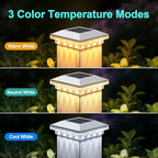 Brightever 4x4 Solar Post Cap Lights, 8 Pack White Solar Post Cap Lights - Image 3