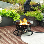 Portable Propane Fire Pit 19" 50000 BTU Cover Carry Kit Smokeless, Black - Image 7