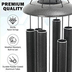 Vanquer Wind Chimes for Outside Deep Tone - 48'' Wind Chimes Outdoor Clearance, Deep Tone, Windchimes Outdoors, Memorial, Sympathy Gifts, Patio Yard, Home Décor (48" Grey) - Image 4