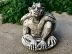 Large gothic gremlin Gargoyle figure outdoor Concrete antique decoration Sitting gargoyle statue French grotesque garden ornament Cast stone Guardian Gargoyle Statue Concrete Gargoyle Winged Creature by OLOMA
