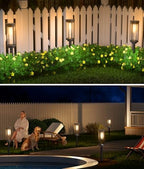 NEWMESSI Solar Powered Pathway Lights, 4 Pack, Warm White, IP65 - Image 5