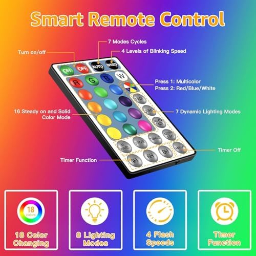 Afirst 66FT Solar Rope Lights Outdoor Waterproof, Remote & Timer & Multi Lighting Modes Fairy Lights 200 LEDs Tube Lights for Christmas Garden Patio - Image 4