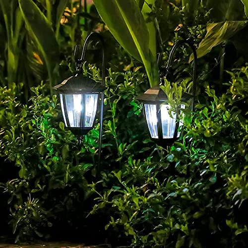 34 Inch Hanging Solar Lights, Shepherd Hook Lights with 2 Shepherd Hooks Waterproof Outdoor Decorative Solar Lantern Lights for Garden Decor, Patio, Backyard, Pathway, 6PACK - Image 6