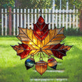 Maple Leaf and Acorn Acrylic Suncatcher by AVAGAN