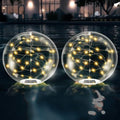 afzdby Floating Pool Lights Solar Powered,14 Inch 3000K Warm White Inflatable Glow in The Dark Balls,IP68 Waterproof Led Light up for Inground Pool,Christmas Decorations Outdoor Ornaments by afzdby