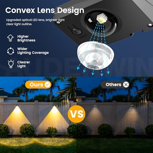 Solar Fence Lights Outdoor Waterproof, Fence Lights Solar Powered 20 Pack - Image 4