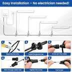 ZZXX Low Voltage Retaining Wall Lights Kit, 3W 2700K Step Lights, 12 Pack - Image 6