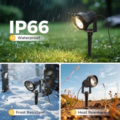 L LOHAS LED 5W Low Voltage Landscape Lighting Outdoor Spot Lights 8 Pack - Image 3