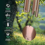 Nature’s Melody Aureole Tunes Wind Chimes – Outdoor Windchime with 6 Tubes Tuned to E Pentatonic Scale, 100% Rustproof Aluminum, Powder Finish & S Hook Hanger for Sympathy, Memorial Gift or Zen Garden - Image 5