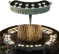 LED Ring Tree Light, Outdoor Waterproof Landscape Spotlight, Die-Cast Aluminum Tree Hug Uplights with Ground Stake for Garden Pathway Accent, Circular Wrap Around Lamp(Green,12W(24v)) by Unknown