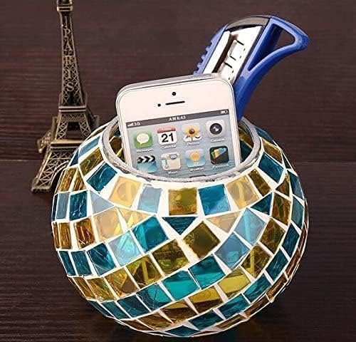 Solar Night Lights for, Mosaic Glass Ball Garden Lights, for Bedroom Party Garden Patio Yard Decoration Lighting Solar Outdoor Table Lamp (YellowBlue) - Image 4