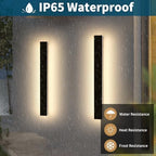 2 Pack Long Outdoor Wall Sconce, 47.2inch Modern Exterior Light Fixture, IP65 Waterproof, 3000K-6000K Dimmable, Strip Wall Mount Lighting for Patio, Garden, Garage with Remote Control - Image 5