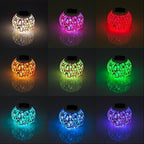 Waterproof Color Changing Table Lamp, Solar Powered Mosaic Glass Ball LED Garden Lawn Night Light Lamps, Party Lights for Home,Yard, Indoor,Outdoor Decoration Lights (Granite) - Image 5