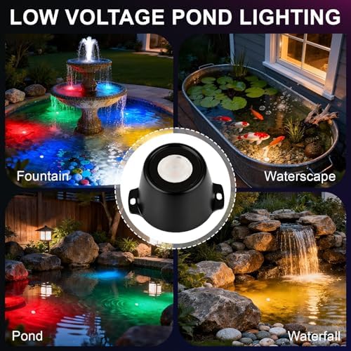 Wired Underwater LED Pond Lights with Stainless Steel Housing - Image 5