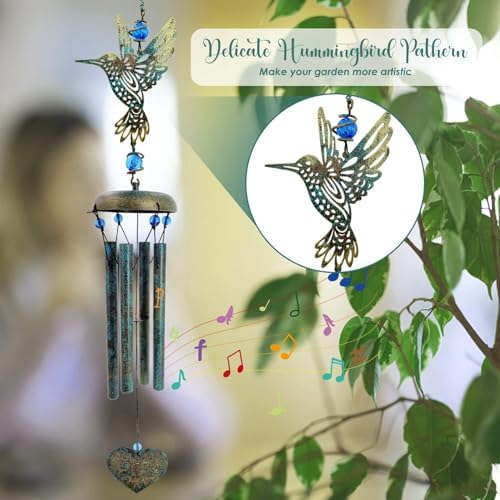ASTARIN Hummingbird Wind Chimes Outside - Image 5