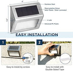 SOLPEX Solar Step Lights, 16 Pack, Waterproof 4 LEDs, Cold White - Image 6