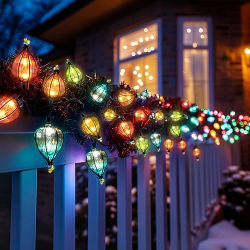 7 Pcs of 11FT Multicolor String Lights with 10 Bulbs, UL Listed Connectable Waterproof Decorative LED Lights Hanging for Backyard Patio, Indoor/Outdoor for Christmas Wedding Party Festival Lighting - Image 7