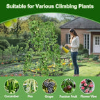 unho Garden Trellis for Climbing Plants with Tough Nylon Netting, 6ft Tall Sturdy Rustproof Metal Plant Support Tower for Vegetable Fruit Vine Cucumber Garden Lightweight，Outdoor - Image 5