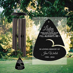 Personalized Listen to the Wind Memorial Wind Chime (30" Silver) - Image 3